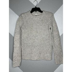 a new day XS Cozy Sweater Top beige speckled L/S crop pullover 384